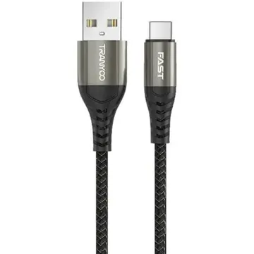 کابل شارژ 100 وات ترانیو طول 2 متر USB به تایپ سی T-S16C-PRO